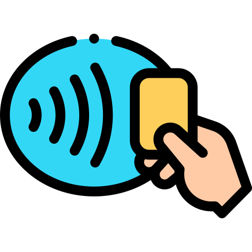 Contactless Detailed Rounded Lineal color icon