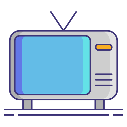 televisión Flaticons Lineal Color icono