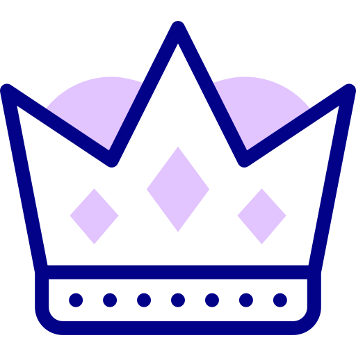 Crown Detailed Mixed Lineal color icon