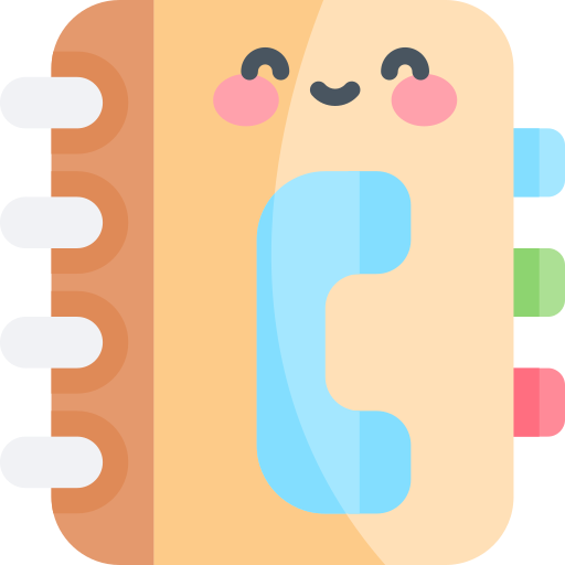 電話帳 Kawaii Flat icon