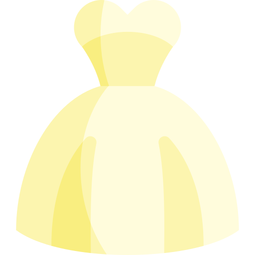 vestido de casamento Kawaii Flat Ícone