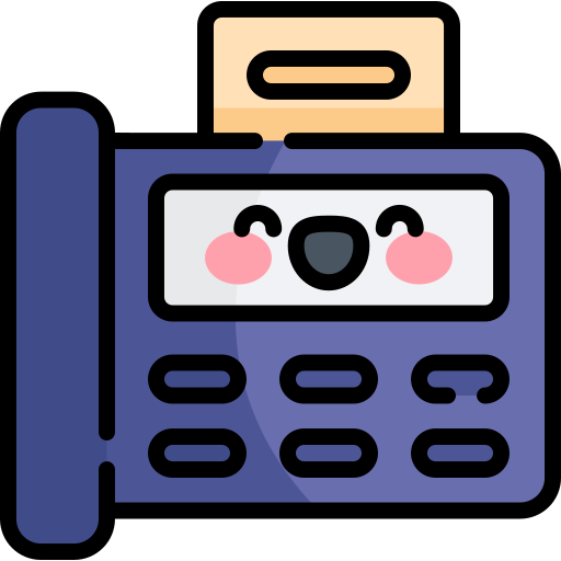 fax Kawaii Lineal color icon