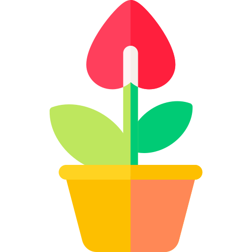Peace lily Basic Rounded Flat icon