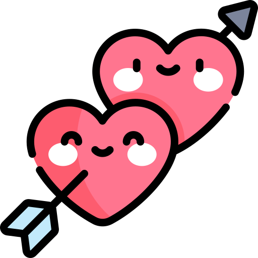 Hearts Kawaii Lineal color icon