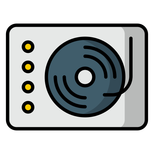 비닐 레코드 Generic Outline Color icon