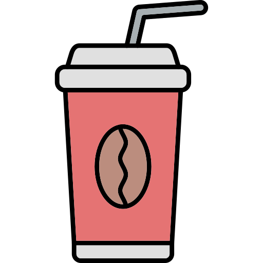 taza de café Generic Thin Outline Color icono