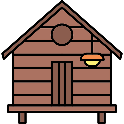 Hut Generic Thin Outline Color icon