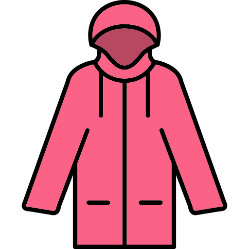 regenjacke Generic Thin Outline Color icon