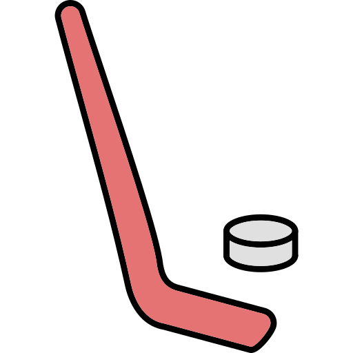 hockey no gelo Generic Thin Outline Color Ícone