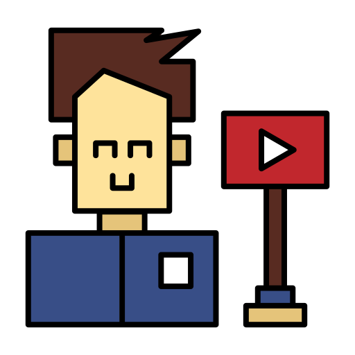 youtuber Generic Outline Color ikona