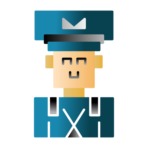 policja Generic Flat Gradient ikona