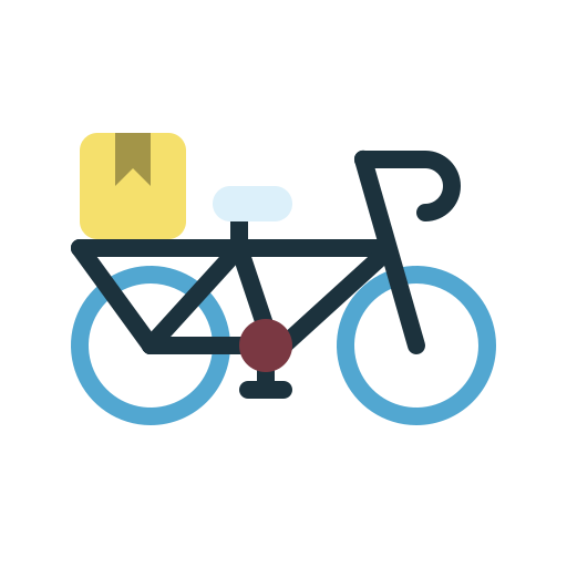 Велосипед доставки Generic Flat иконка