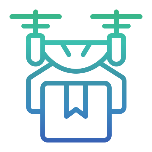 consegna con droni Generic Gradient icona