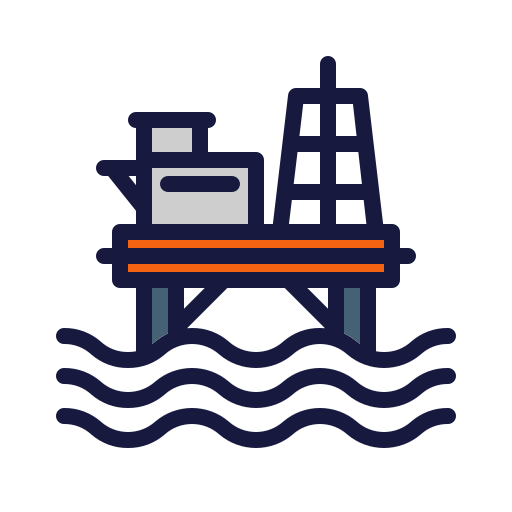 piattaforma offshore Generic Outline Color icona