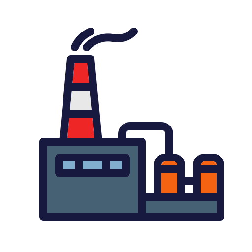 Ölraffinerie Generic Outline Color icon