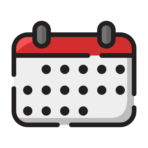 kalender symbool Generic Outline Color icoon