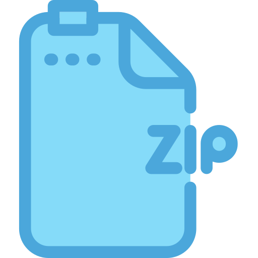 Zip Generic Blue icon