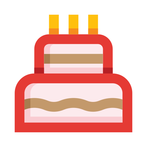 gâteau d'anniversaire edt.im Lineal color Icône