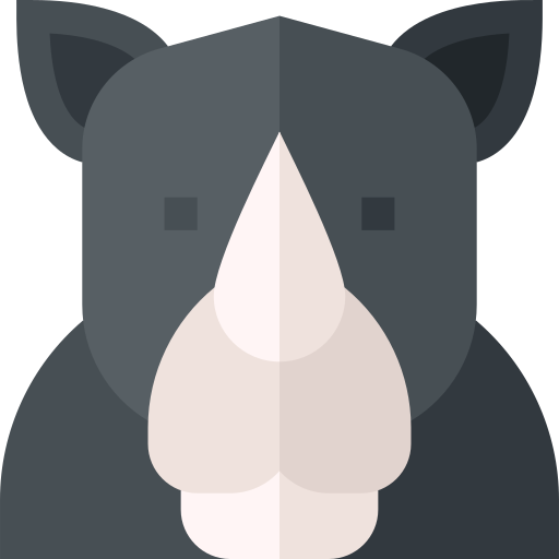 rinoceronte Basic Straight Flat Ícone