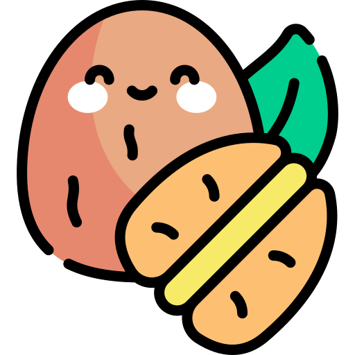 Nuts Kawaii Lineal color icon