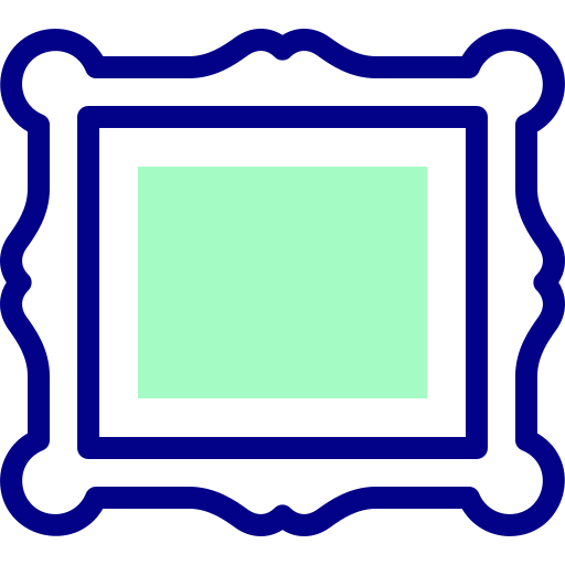 Frame Detailed Mixed Lineal color icon