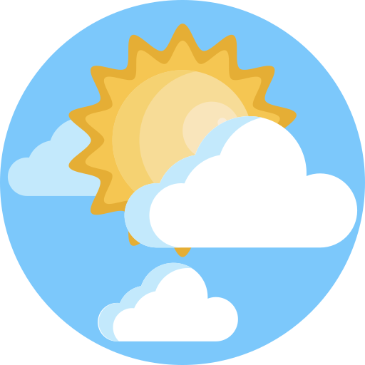 Облака и солнце Generic Circular иконка