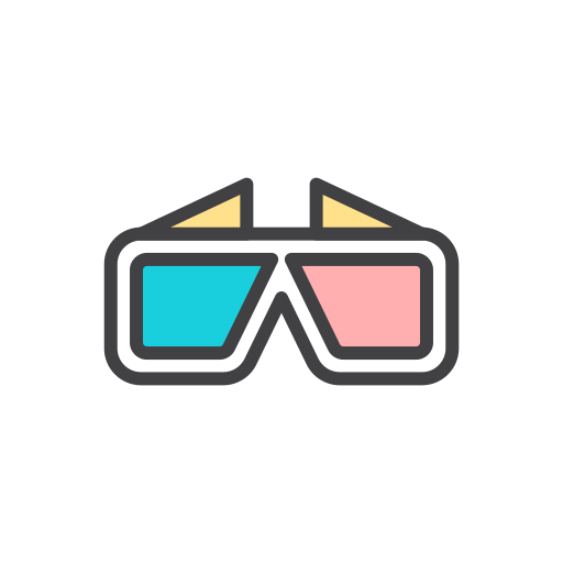óculos 3d Generic Outline Color Ícone