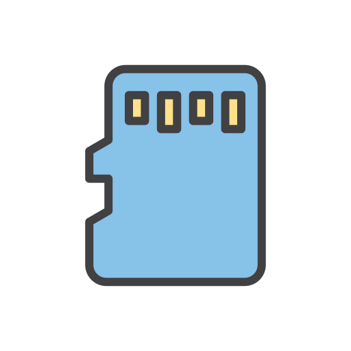 Micro sd card Generic Outline Color icon