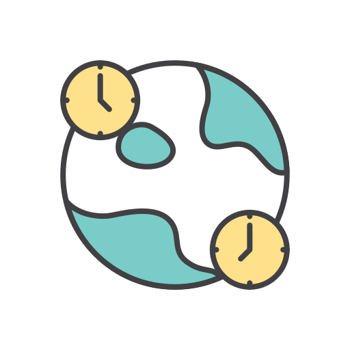 Time zone Generic Outline Color icon