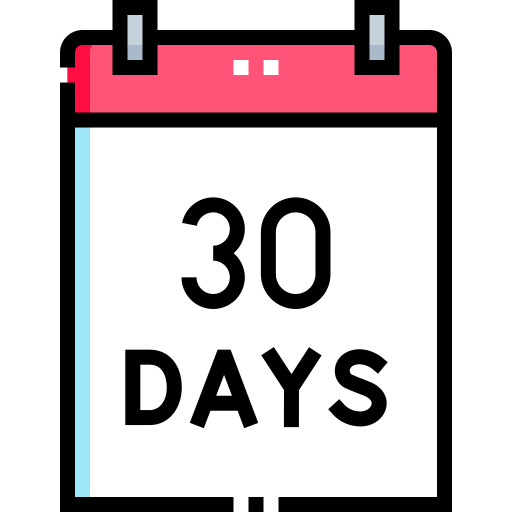 30 days Detailed Straight Lineal color icon