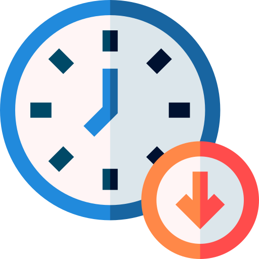 Down time Basic Straight Flat icon