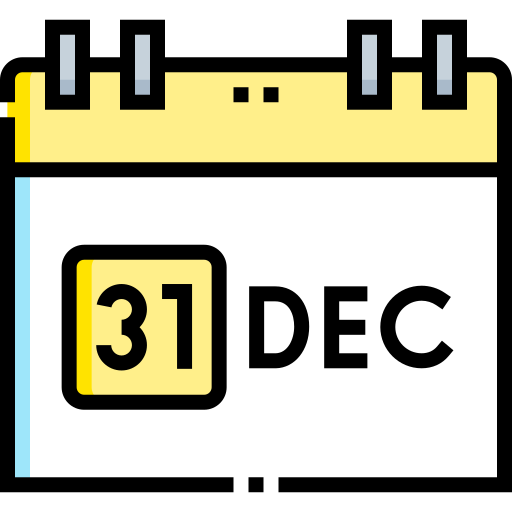 December Detailed Straight Lineal color icon