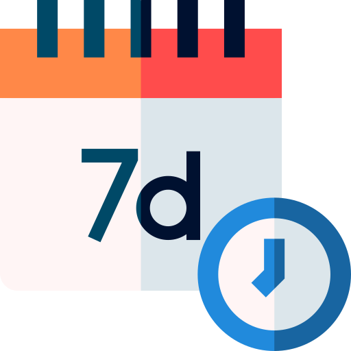 7 days Basic Straight Flat icon