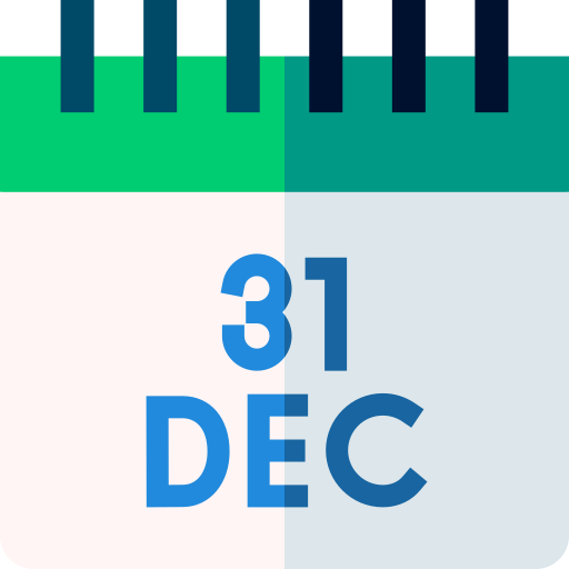 December Basic Straight Flat icon