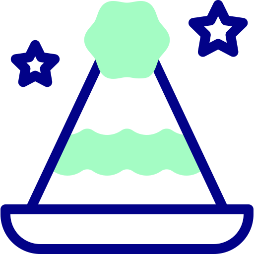 czapka imprezowa Detailed Mixed Lineal color ikona
