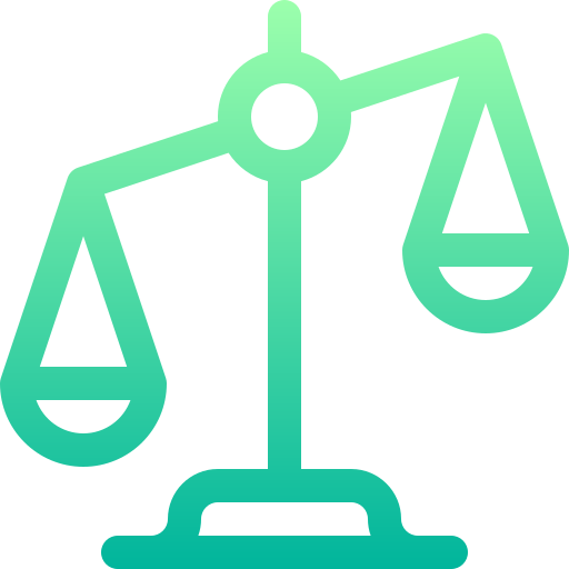 sprawiedliwość Basic Gradient Lineal color ikona