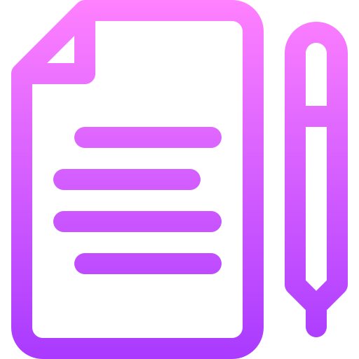 Writing Basic Gradient Lineal color icon