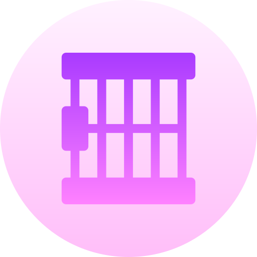 Prison Basic Gradient Circular icon