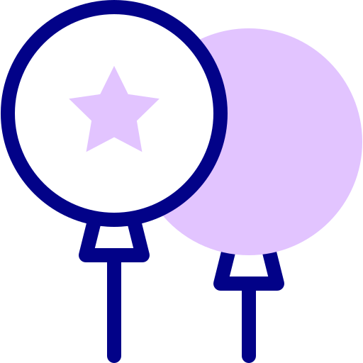 バルーン Detailed Mixed Lineal color icon