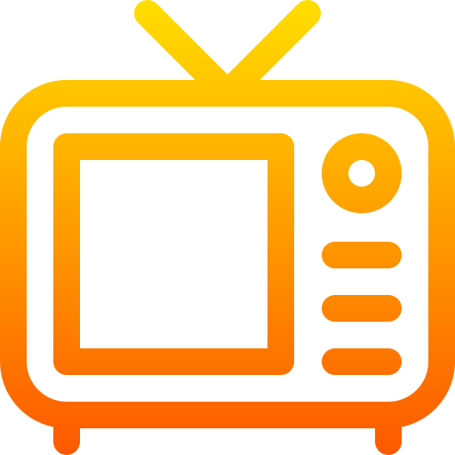 Телевидение Basic Gradient Lineal color иконка
