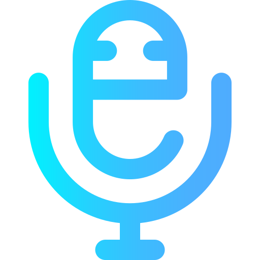 Microphone Super Basic Omission Gradient icon