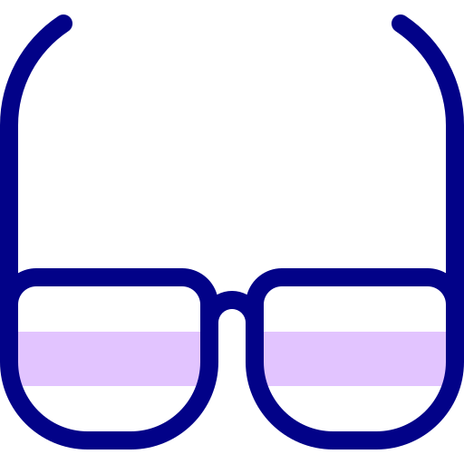 재미있는 안경 Detailed Mixed Lineal color icon