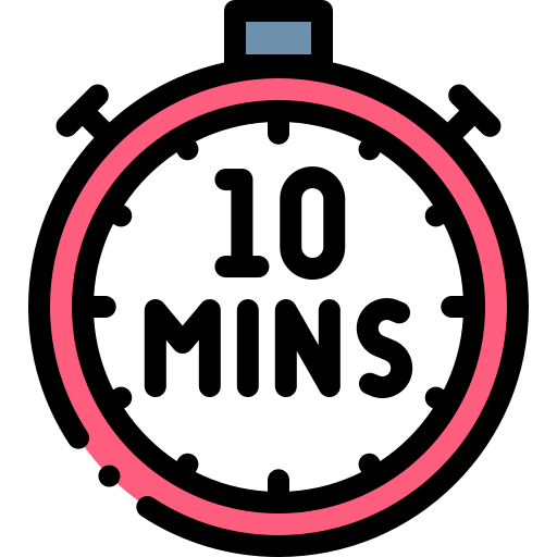 10 minutos Detailed Rounded Lineal color icono