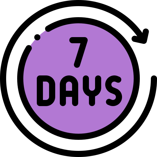 7 days Detailed Rounded Lineal color icon