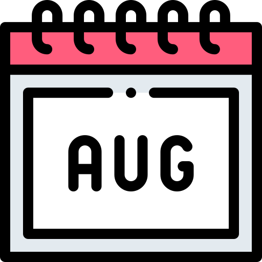 August Detailed Rounded Lineal color icon