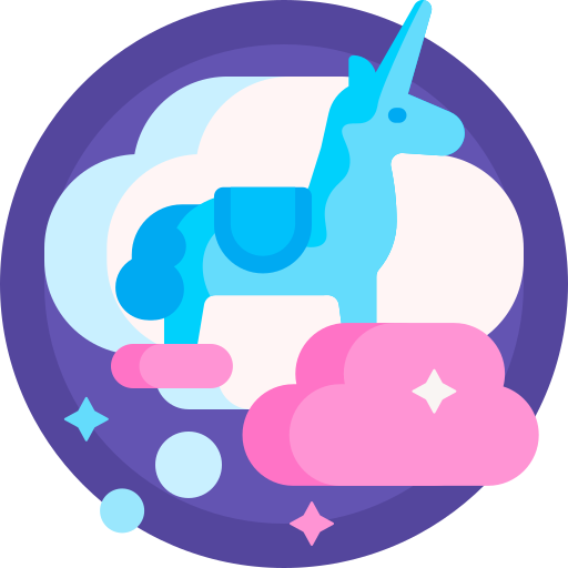 unicornio Detailed Flat Circular Flat icono