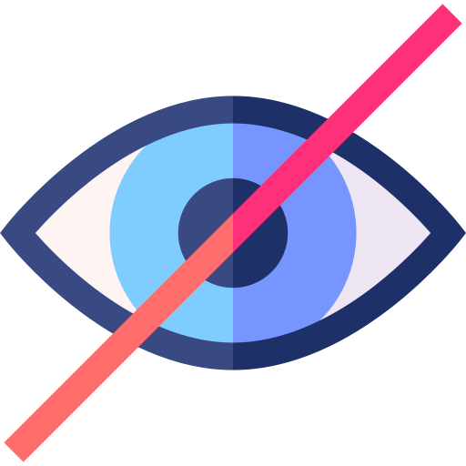 blindheid Basic Straight Flat icoon