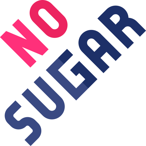 geen suiker Basic Straight Flat icoon