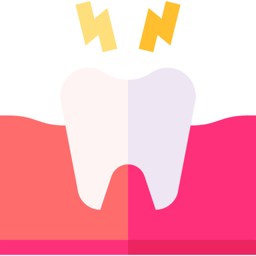 ból zęba Basic Straight Flat ikona