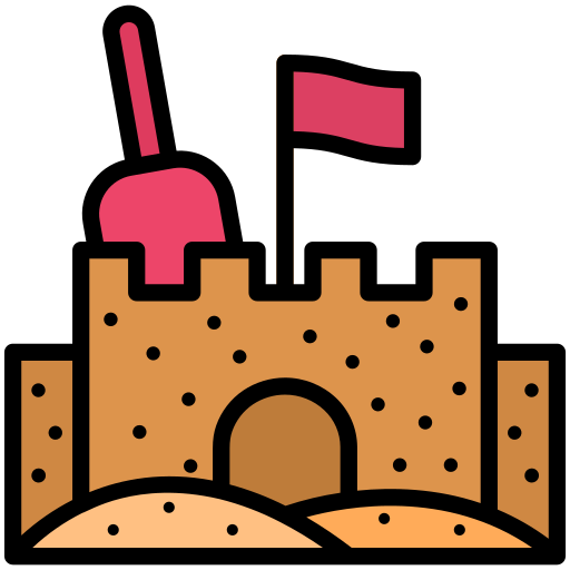 Sand castle Generic Outline Color icon